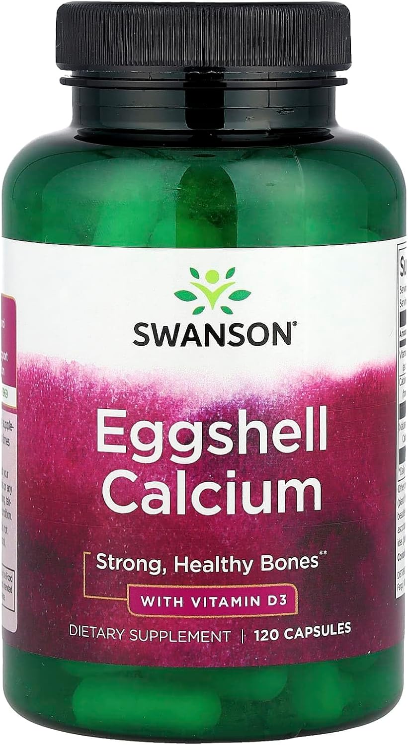 Swanson Eggshell Calcium with Vitamin D3, 120 Capsules