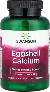 Swanson Eggshell Calcium with Vitamin D3 120 Caps