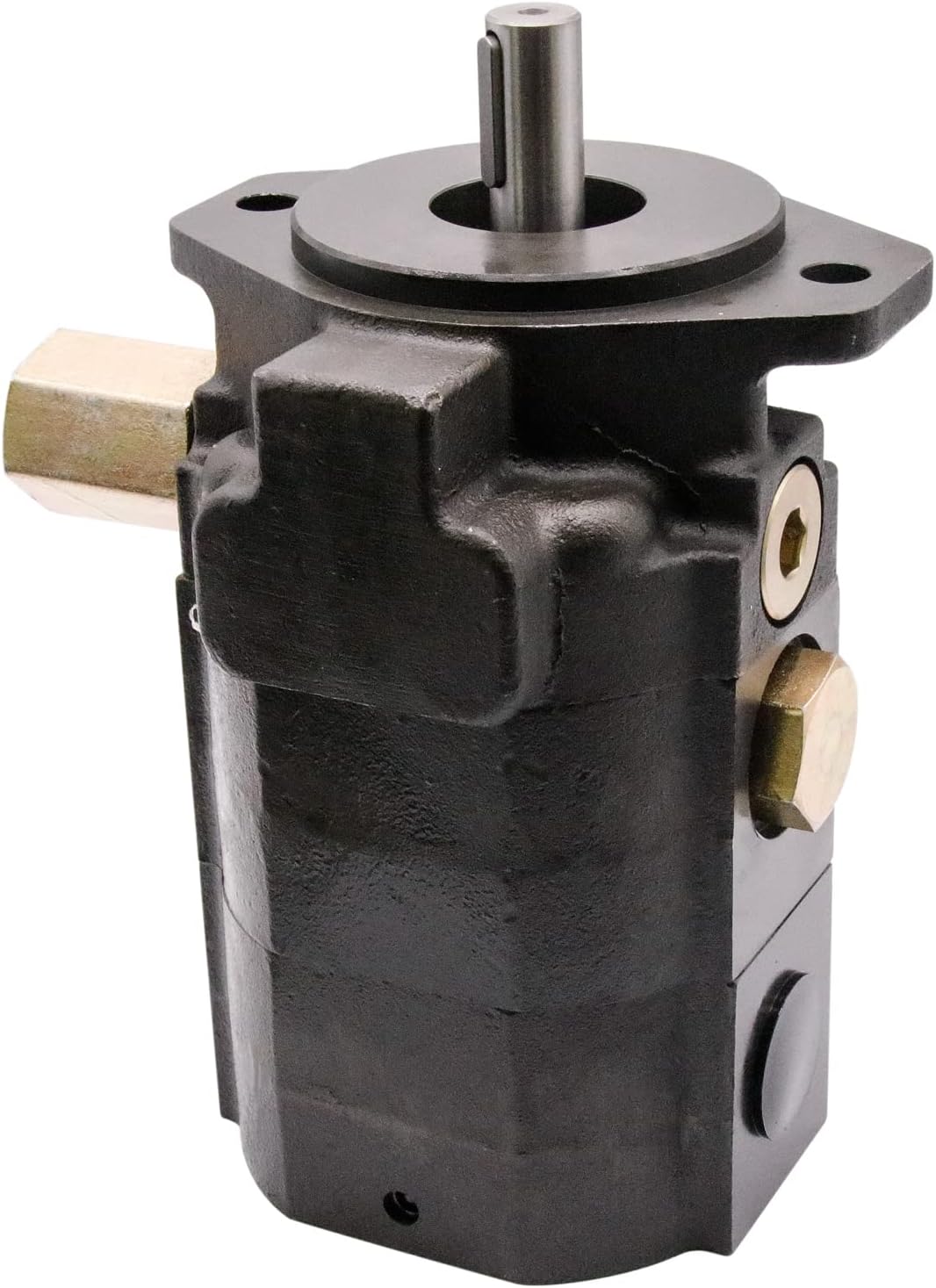 28 GPM 2-Stage Hydraulic Log Splitter Pump - Wood Splitter Pump, Complete unit cast iron, 4000 Max RPM, 3000 psi Rated, 2 Bolt Flange Mount, Drive Shaft: 5/8"
