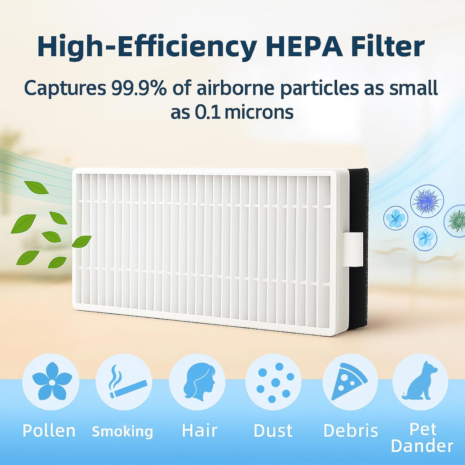 SmartClean V4 7997 Accessories for Ionvac SmartClean V4 Self Emptying Robot Vacuum Replacement Parts Kit, 2 Main Roller Brush, 6 Side Brushes, 6 Hepa Filters, 4 Dust Bags (18PCS)