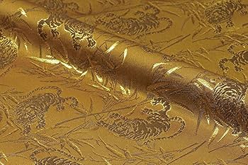 Amazon | 和柄生地 金襴生地 京都西陣織 虎 (黄金金茶) 50cm単位