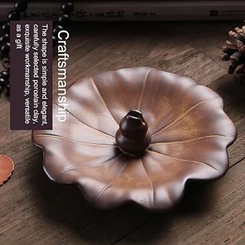 Calabash Incense Stick Holder-Incense Stick Burner Holder - Porcelain Decorative Flower Incense Burner Bowl - Ceramic Incense Cone Ash Catcher Tray,E