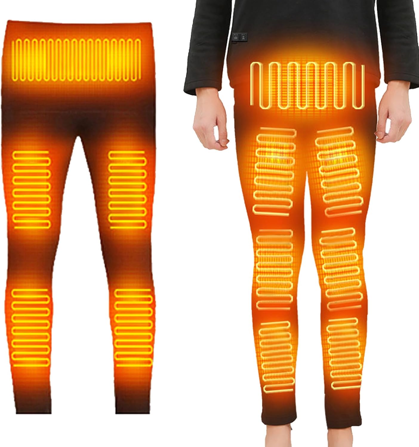 Men Women Heated Shirt Electric Thermal Bottoms USB Smart Heating Clothes 12 Heating Zones for Skiing Fishing Hiking