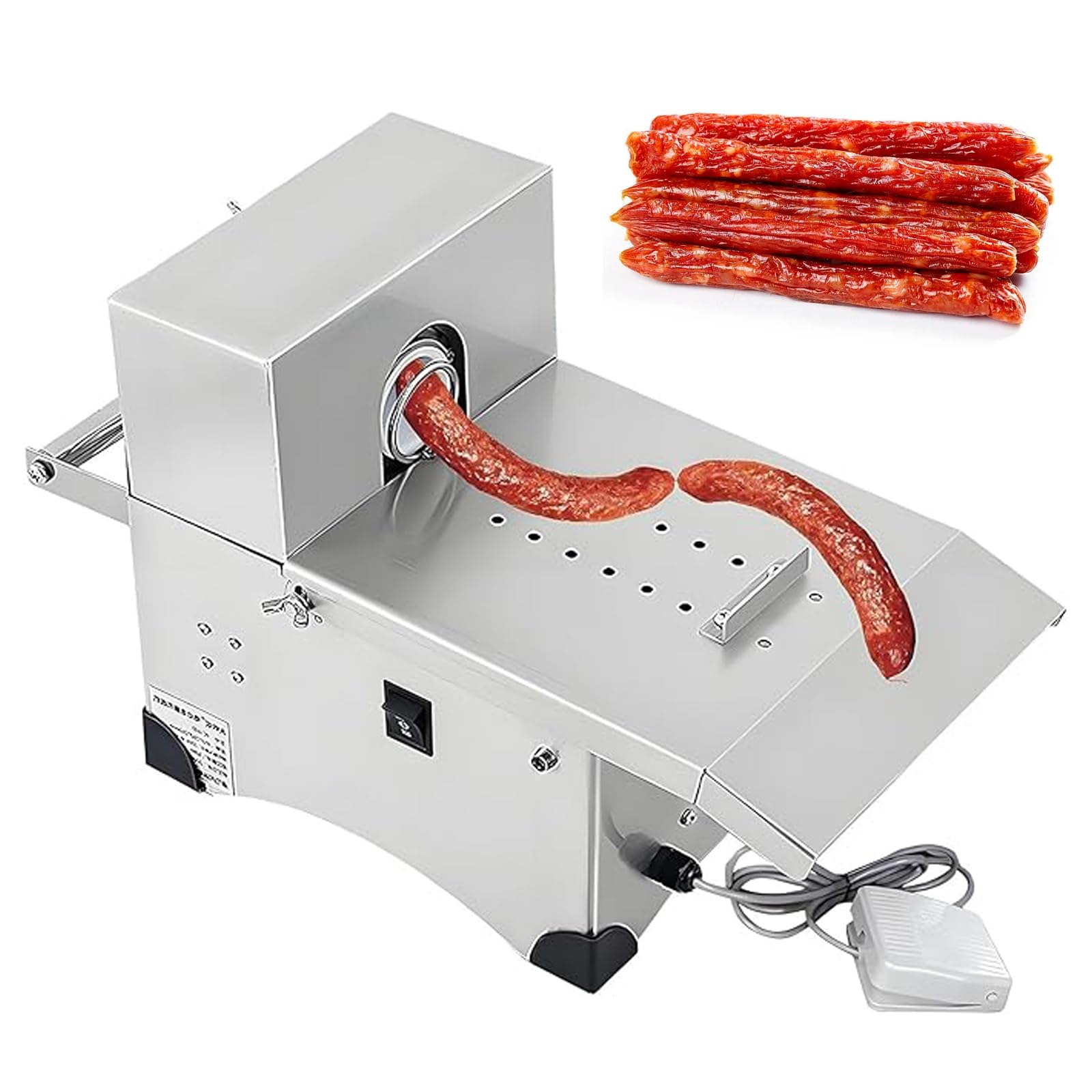 Macchina automatica per linker per salsicce per involucri da 50 mm, ideale per macellerie, supermercati, piccole imprese e produzione alimentare professionale