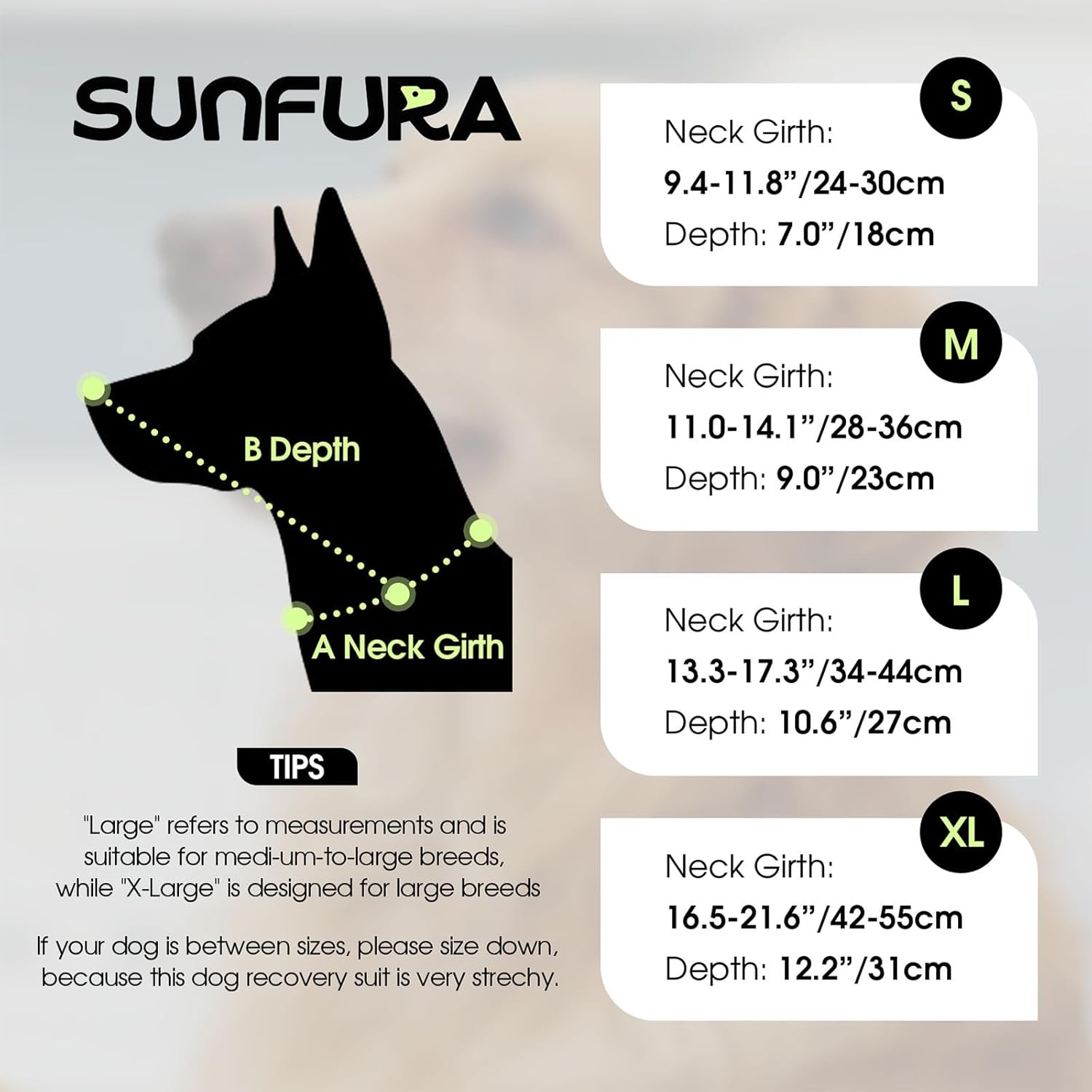 SUNFURA Dog Cone, Soft Cone for Dogs to Stop Licking with Adjustable Buckle, Dog E-Collar Alternative After Surgery for Medium Large Dogs, Pet Cones Collar for Wound Healing, Blue L