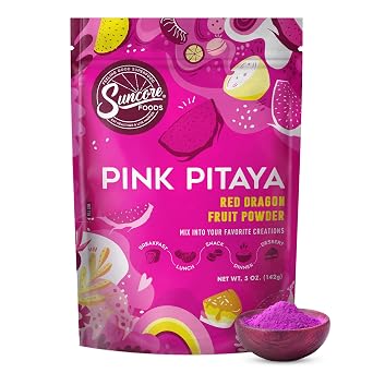 Suncore Foods Pink Pitaya Powder 5oz Dragon Fruit | Gluten Free | Vegan