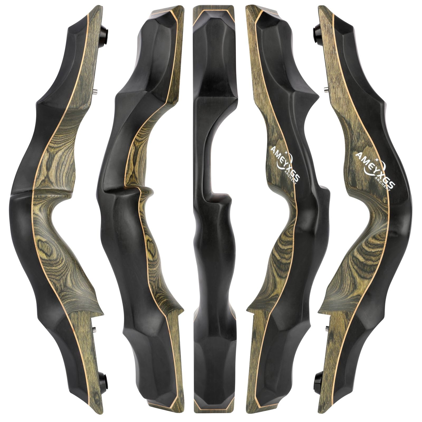 Tiro con l'arco 62 pollici Takedown Recurve Bow Alzata in legno Arco ricurvo professionale da competizione per tiro al bersaglio 20-60 libbre Regolabile