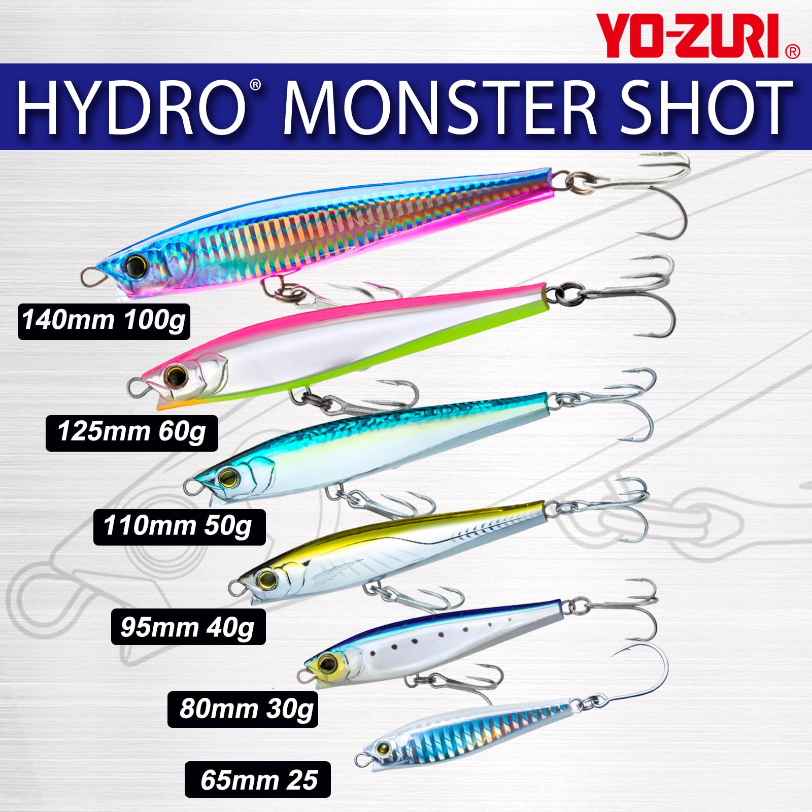 Yo-Zuri R1451-HPSC Hydro Monster Shot Balık Yemi 110 mm, Pembe