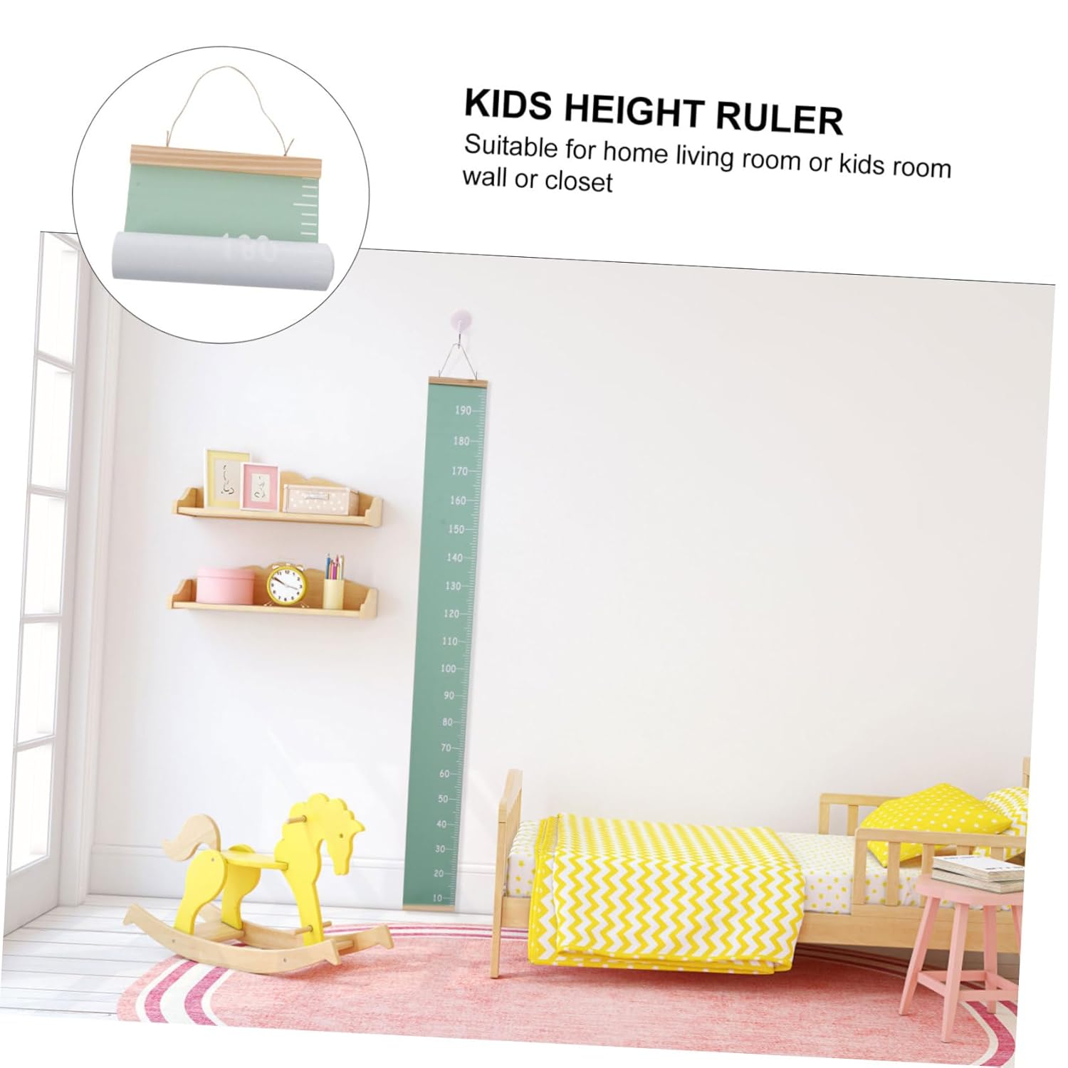 4pcs Eco-Friendly Boy Girl's Growth Chart Boys and Girls Height Measuring Tool Wall Decor for Bedroom