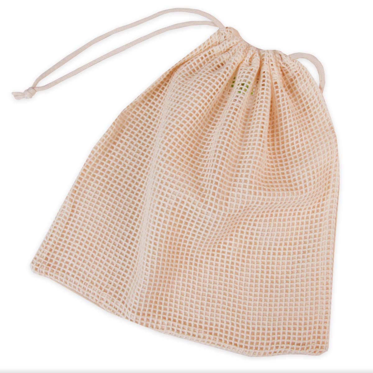 Cottonbagjoe ,,Zero Waste'' | wiederverwendbare Brot-, Obst- und Gemüsebeutel aus Bio-Baumwolle | nachhaltige Netzbeutel mit Kordelzug für den Einkauf und zur Lagerung