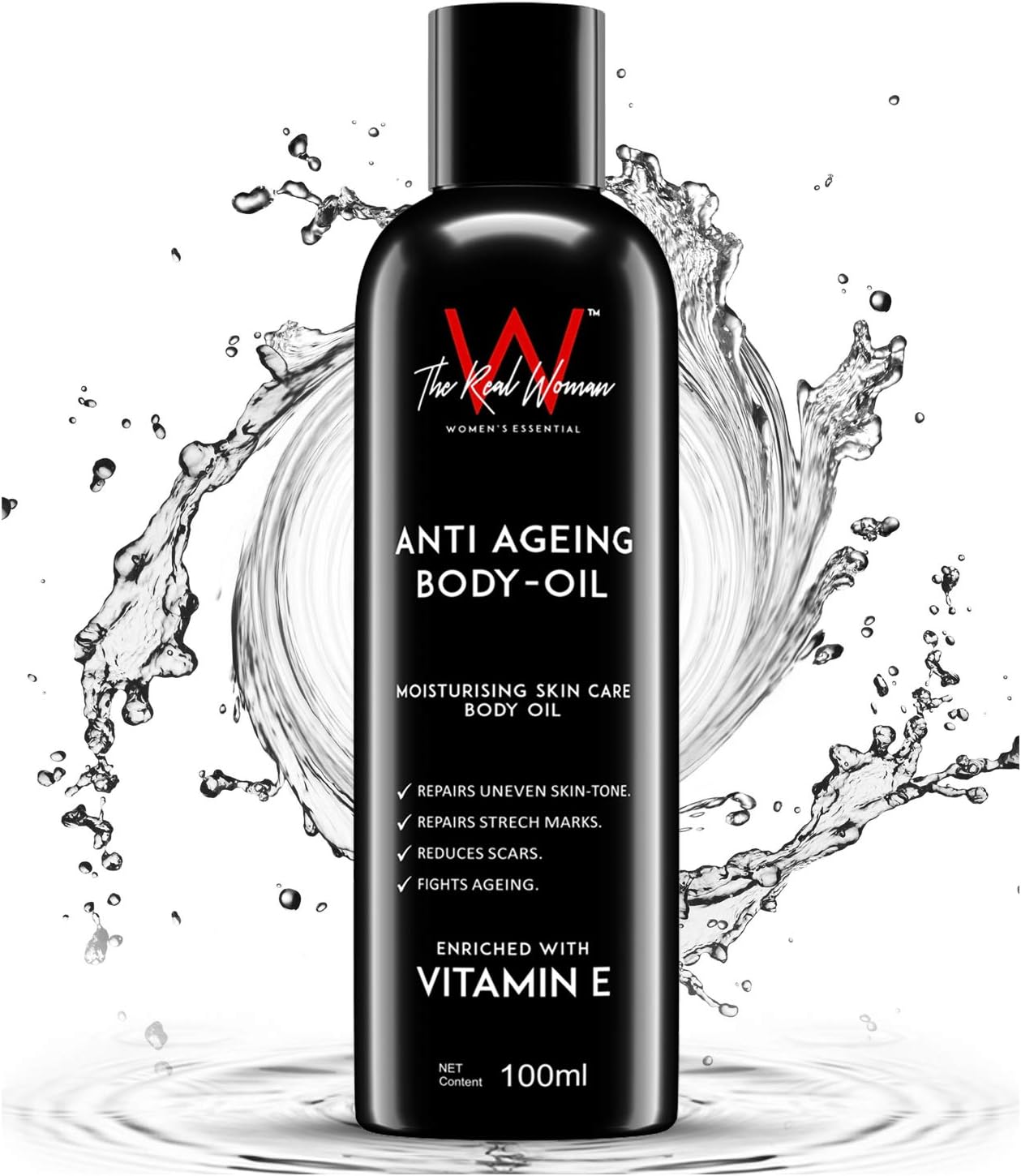 THE REAL WOMAN Specialist Skin Care Anti Ageing Body Oil Bio Oil 100ml Removes Scars & Stretch Marks Treat Uneven Skin Tone Ageing Skin & Dehydrated Skin.