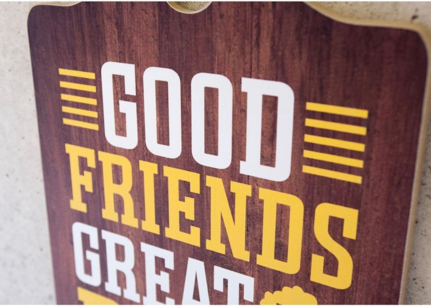 Akutsuki Boeki WB23003 Wood Board Good Friends Great Beer W13.8 x D0.4 x H19.7 inches (W35 x D1 x H50 cm)