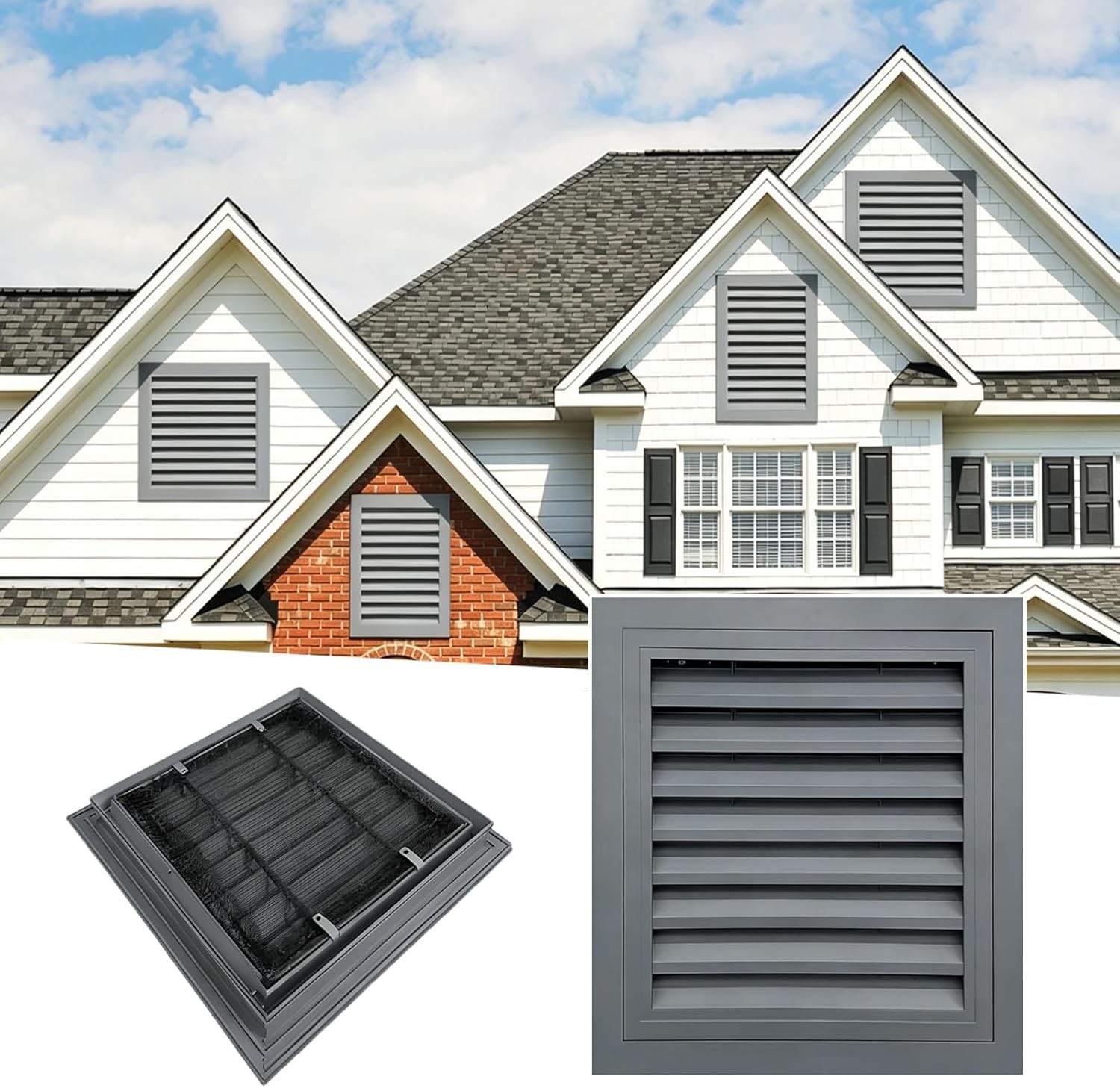 Grille De Ventilation en Aluminium pour Mur Et Plafond, Cache-Conduite Décoratif avec Grille De Filtration, Idéal pour La Maison, Le Bureau, Lhôtel Et La Chambre. Gray 10x30in