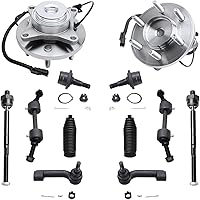Vista 27 de Detroit Axle - Kit de suspensión de 14 piezas para Jeep Liberty 2006-2007, 2 cubos de rodamiento de ruedas, 2 brazos de control superior, 2 rótulas