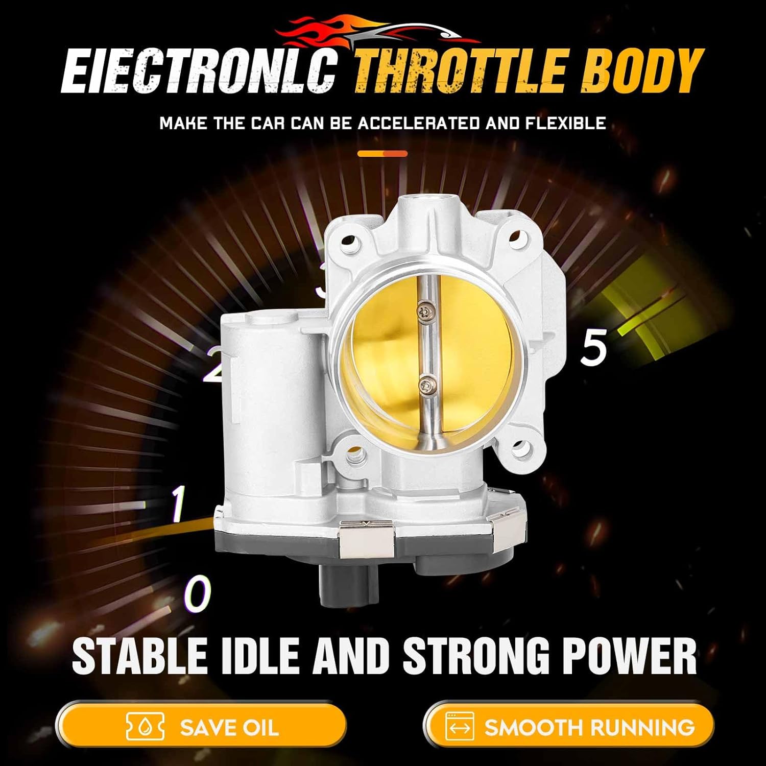 Throttle Body Fit for Buick Allure 2010 2.4L, for LaCrosse 10-11 2.4L, for Chevrolet Cobalt 2008 2.4L, for Equinox 10-11 2.4L, for HHR 08-11 2.4L, for Malibu 08-12 2.4L, Replace for 12631186, 12615516