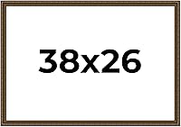 Vista 142 de Marco de fotos completo de madera dorada envejecida de 16 x 20 pulgadas con plexiglás acrílico UV, parte trasera de tablero de espuma y accesorios