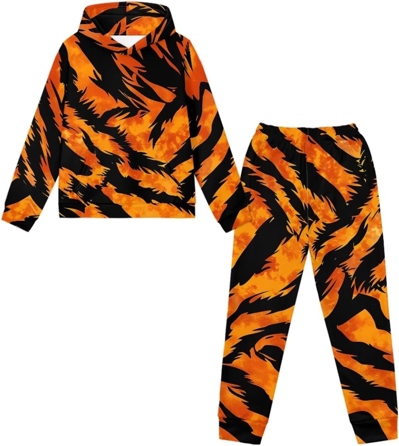Pensura 2 Piece Soft Cozy Tracksuit Set with Pullover Hoodie & Jogger Pants for Boys Girls