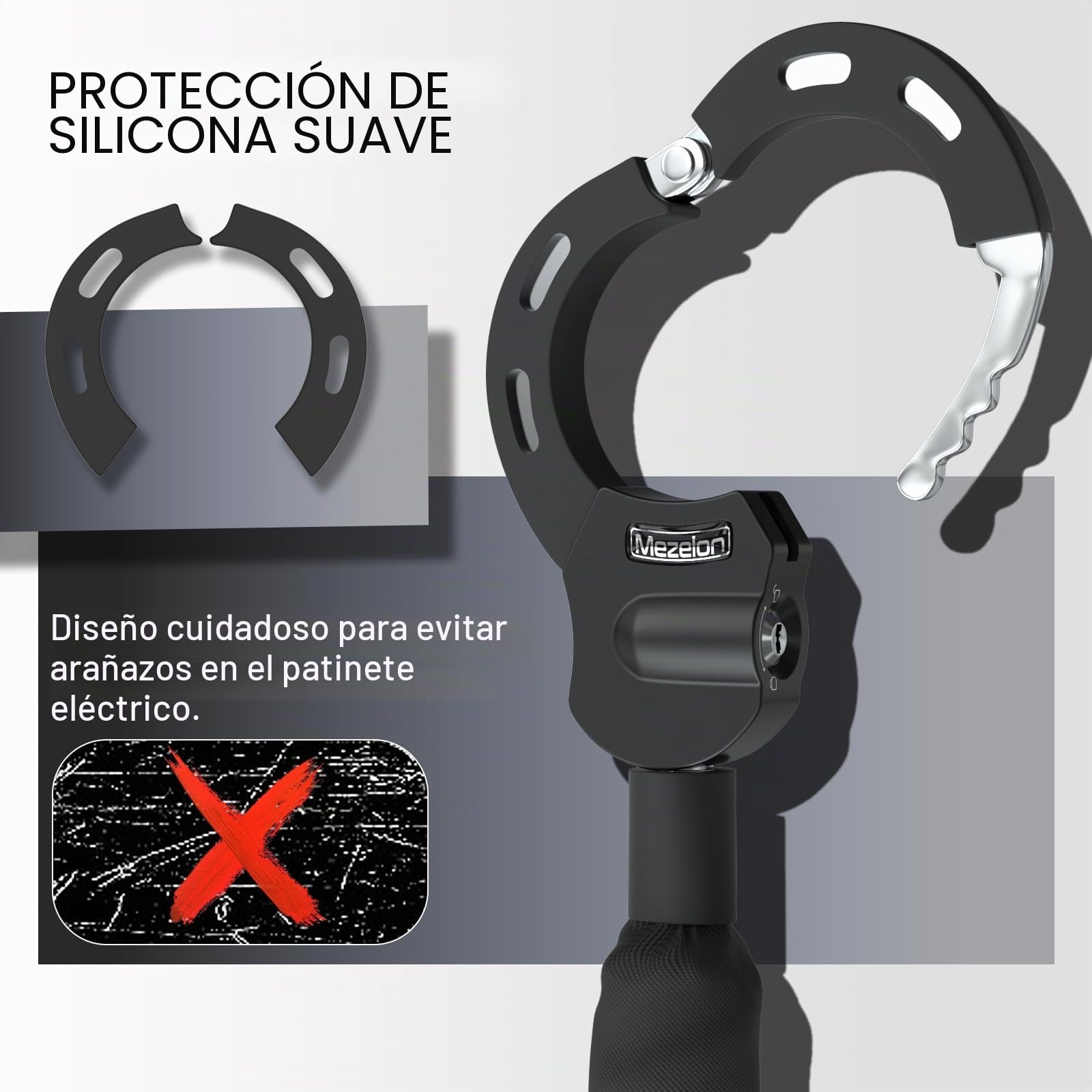 Candado Patinete Electrico, Antirrobo Para Bici, Patinete eléctrico, Moto, Bicicleta (4 colores) Candado Antirrobo de Doble Anillo