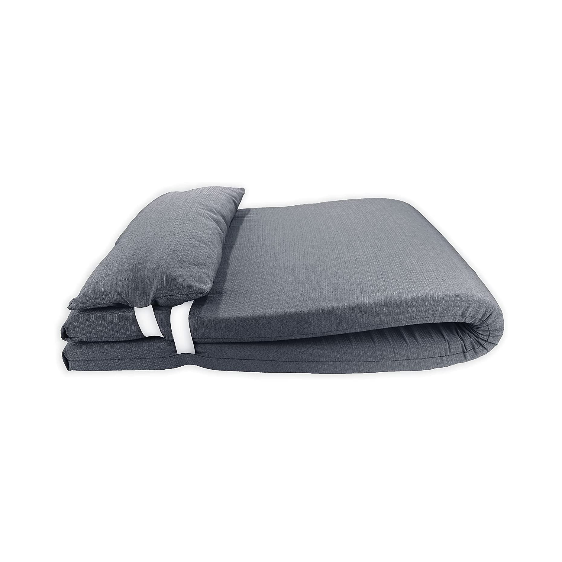 Acomoda Textil - Colchón Tumbona con Cojín 180x60x6 cm. Desenfundable, Elegante y Cómodo. Ideal para Jardín Piscina, Playa, Terraza y Balcón. (Gris Oscuro, 1)