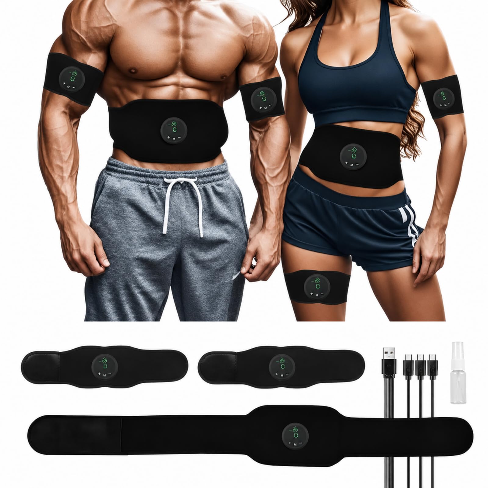 Apeborn Bodify EMS Bauchtrainer USB Aufladbar Mit 3 Steuergeräten