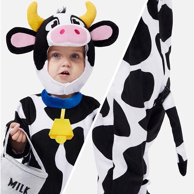 Foto 4 de 8 de Spooktacular Creations vaca niño de vestuario (s) blanca