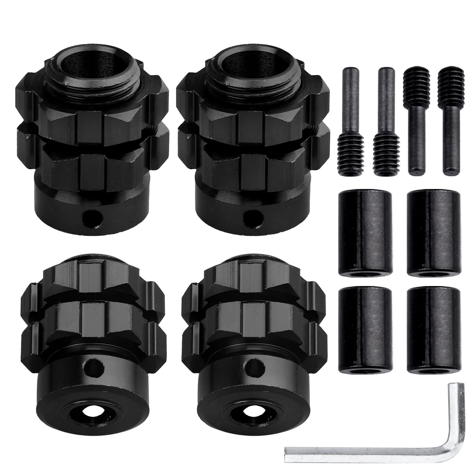 Amazon.com: Aluminum 17mm Hex Wheel Hub Adapters for 1/10 Traxxas