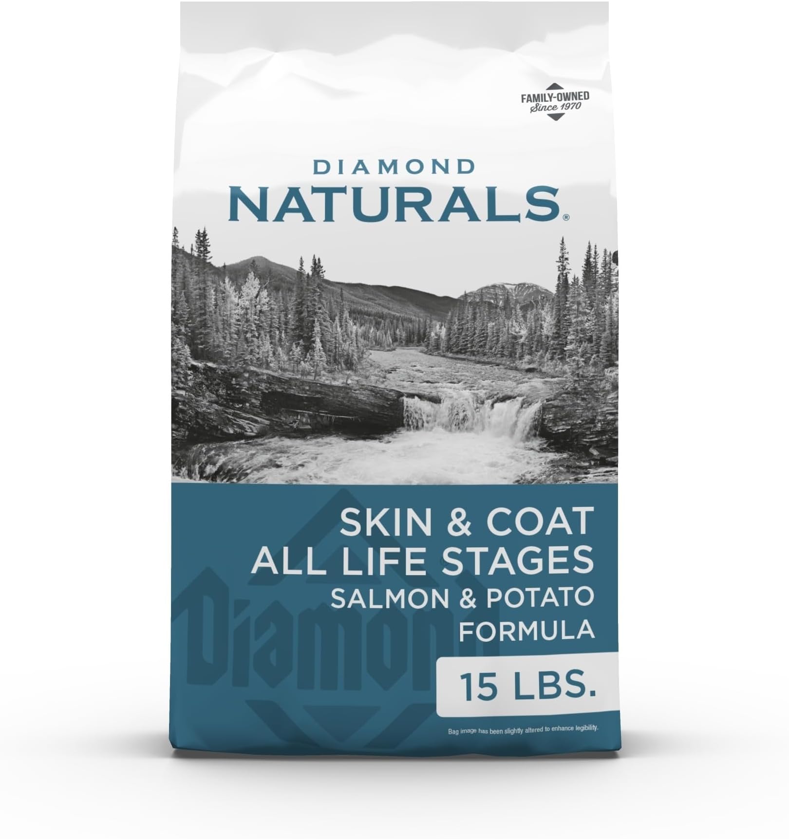 DIAMOND NATURALS Skin & Coat Real Meat Recipe Dry Dog Food with Wild Caught Salmon 15lb (9422_15_DND)