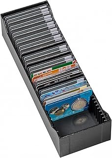 Leuchtturm 365163 Archivbox Logik für 40 Goldbarren oder Coin Cards - Querformat, schwarz, 30 x 10 x 6 cm