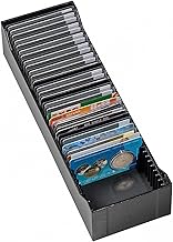 Leuchtturm Logik Archive Box for 40 Gold Bars in Blister Packaging or CoinCards, Horizontal, Black