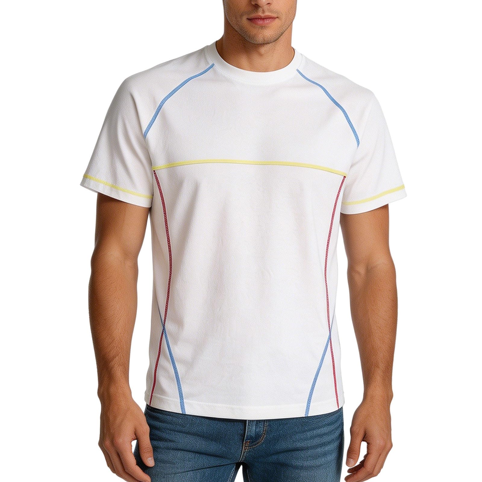 Ciclismo hombres ropa de ciclismo manga corta secado transpirable camiseta de ciclismo camisetas deportivas casual correr al aire libre camisetas cuello redondo verano tops regular fit suave ocio tops
