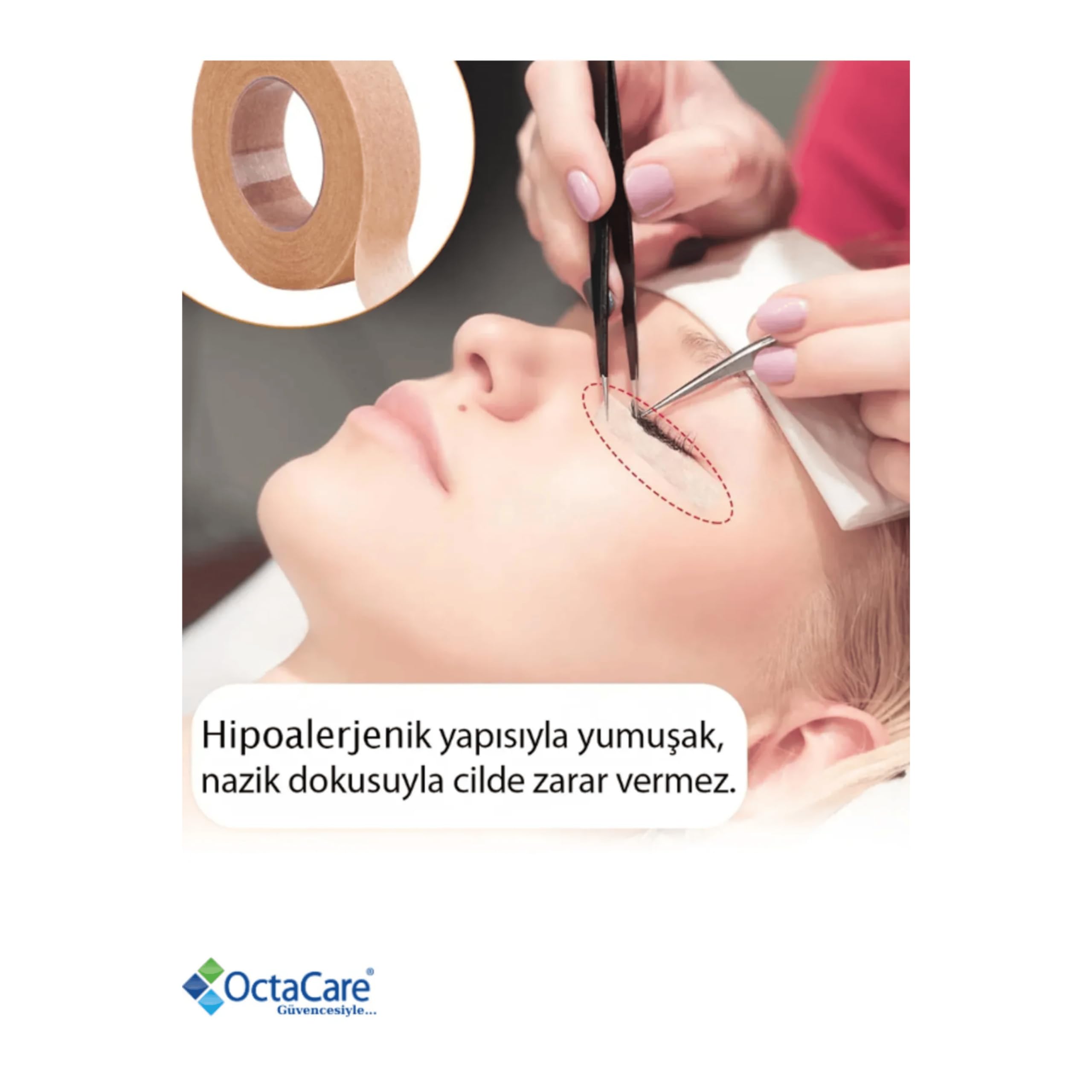 BYBARS Octacare Makyaj Bandı Burun Cilt Yanak Parmak Bant Kapatıcı Fondöten Eyeliner Makyaj Ürünleri Kadın Bakım 1 Adet
