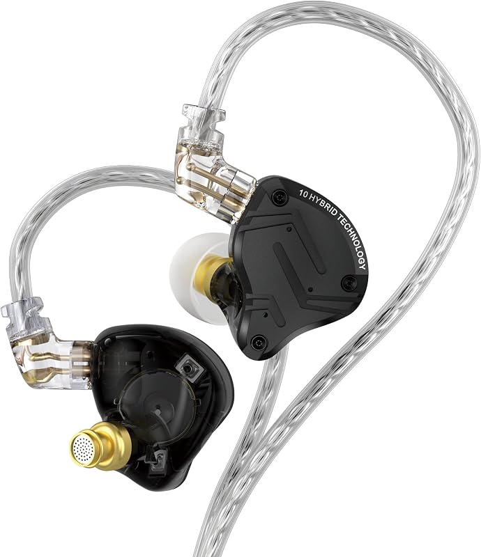 Yinyoo KZ ZS10 PRO X HiFi Fülhallgató 4BA+1DD Hibrid Meghajtó Fekete