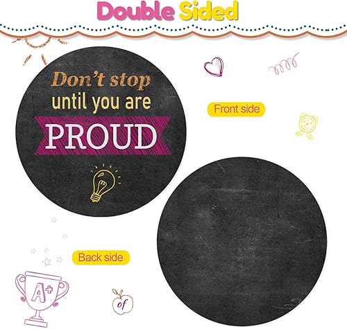 Miniatura 3 de 200 fichas de afirmación positiva, 50 refranes motivacionales, monedas de bondad impresas de doble cara para aula, suministros de oficina (estilo