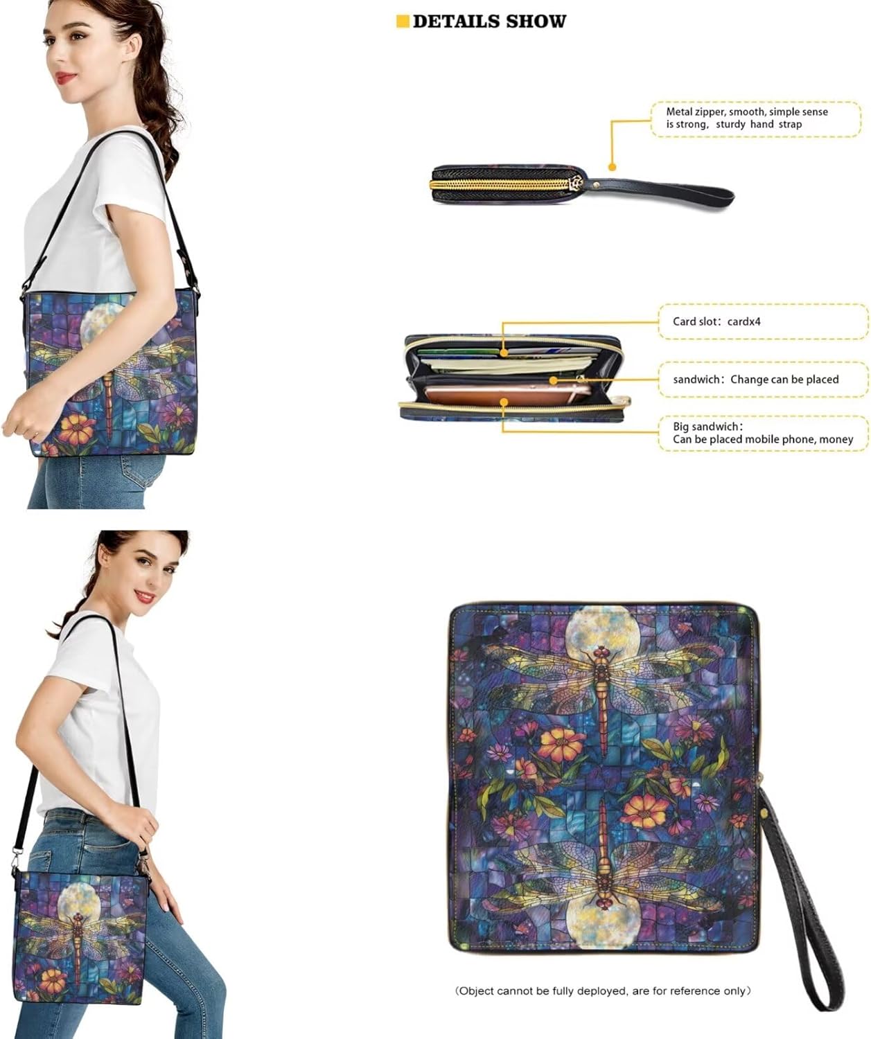 Lightweight Bucket Bag Tote Purse Set for Women Large Crossbody Hobo Bag with Wallet Set for Workout Shopping