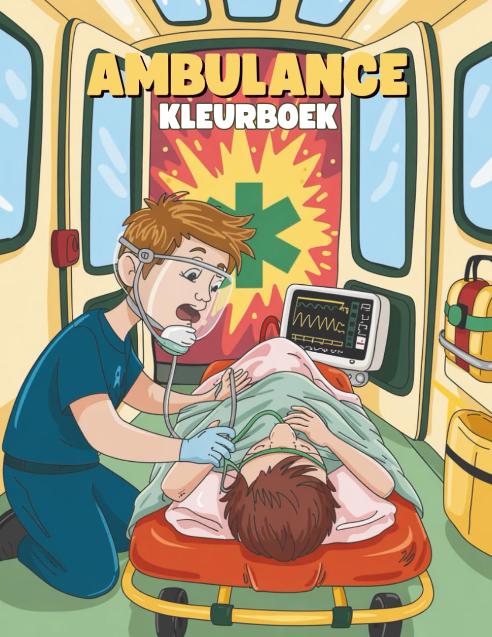 Ambulance Kleurboek voor Kinderen: Leuke en Leerzame Kleurplaten met Ambulances, Dokters en Reddingsacties: 40+ Illustraties van Hulpverleners, ... voor Jongens en Meisjes vanaf 4 Jaar