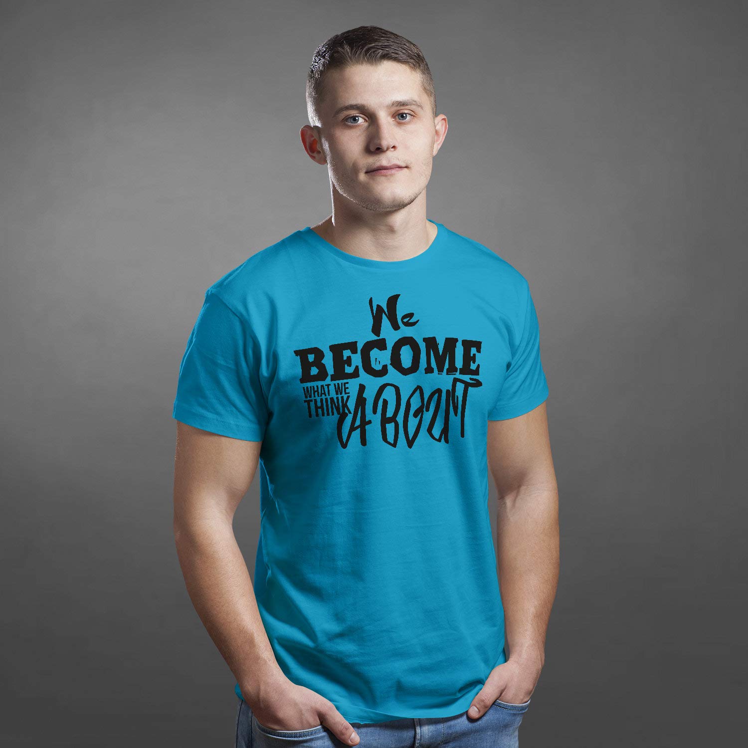 We Become camiseta unisex con frase personalizada, inspiradora para hombres, camiseta motivadora positiva con lema de motivación Rojo rosso XXL