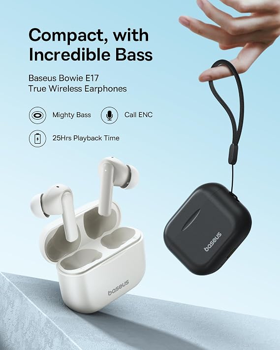 Baseus Bowie E17 True Wireless Bluetooth Headset, Black