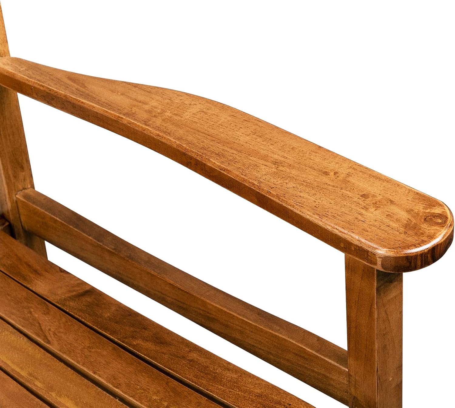 VINGLI Classic Wooden Rocking Chair with Handcrafted Comfort, Eco-Friendly and Durable Rocking Chair, Elegant and Stable Rocker for Indoor and Outdoor Use, Natural