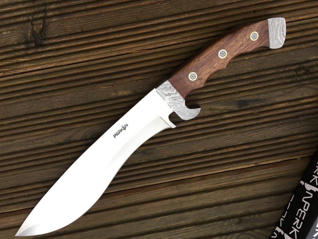 Perkin - Hunting Knife with Leather Sheath - D2 Steel Blade