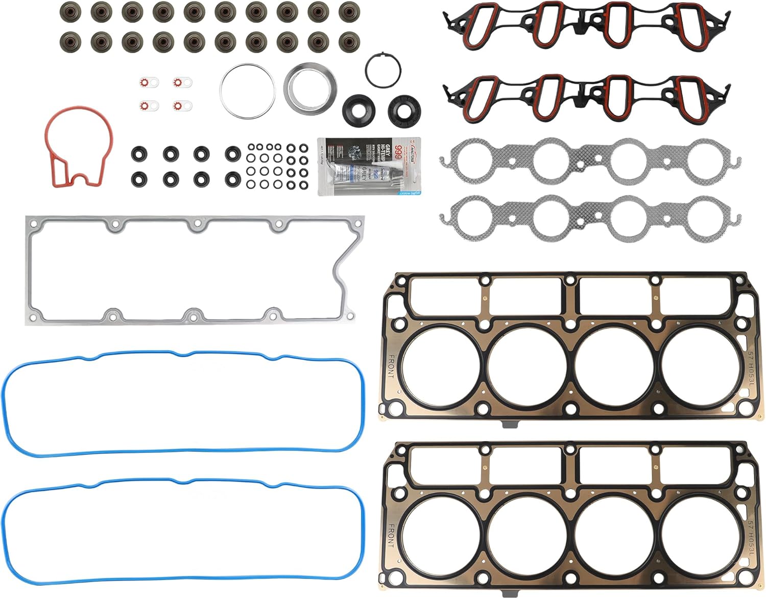 PHILTOP HS26191PT Head Gasket Set Fit for Chevy Silverado 1500 Tahoe Suburban Avalanche Express 2500, GMC Sierra Yukon XL 1500 Savana, Cadillac Escalade, Hummer H3,for 5.3L 4.8L Engine Head Gasket Kit