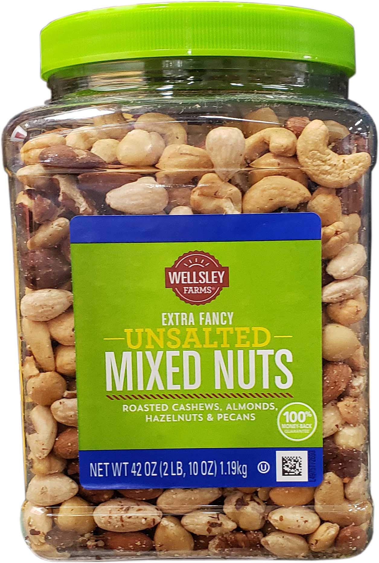 Wellsley Farms Unsalted Mixed Nuts Net Wt (42 Oz),, ()