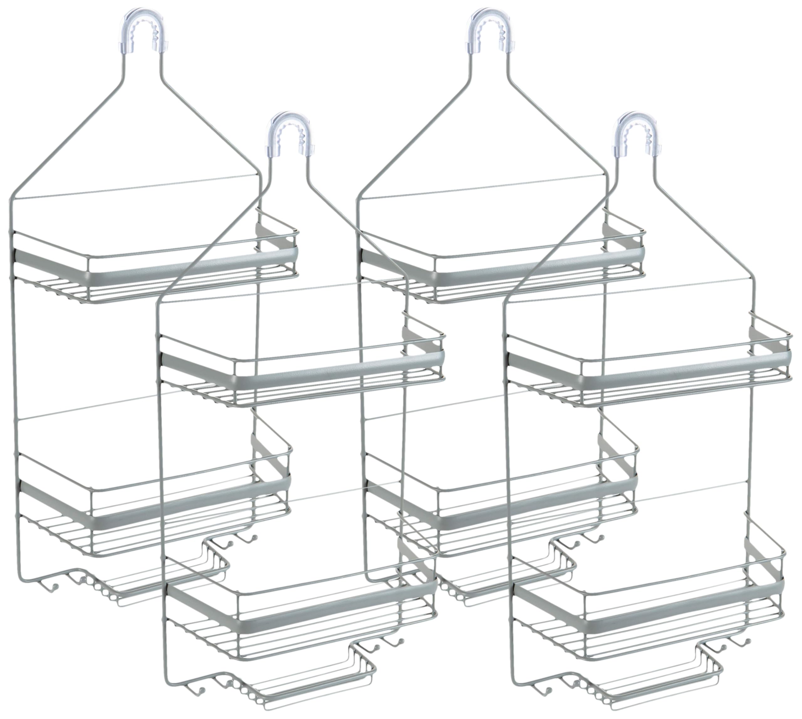 Bath Bliss Regency Hanging Shower Caddy Bathroom Storage Organization Shower Head Hang 2 Baskets and Razor Hooks Soap