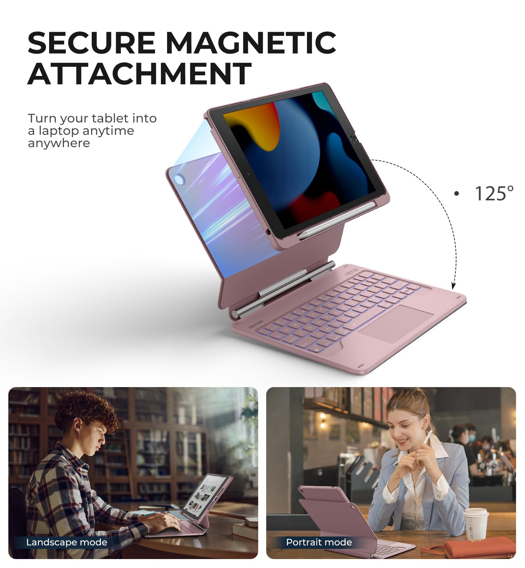 Amazon.co.jp: Dexnor iPad 第9世代用ケース キーボード付き