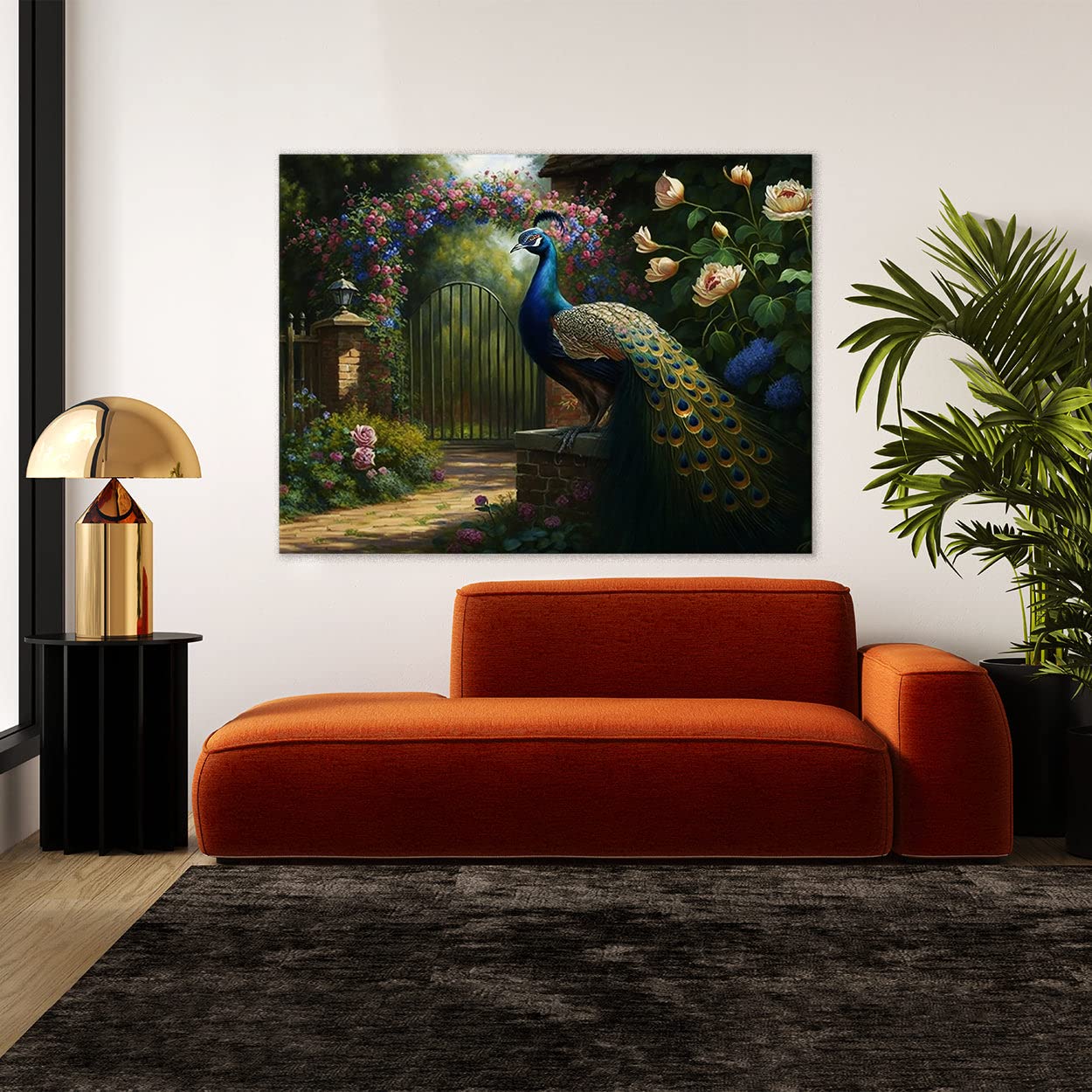 Amazon.com: Sense Canvas Peacock Vibrant Garden 31 Canvas