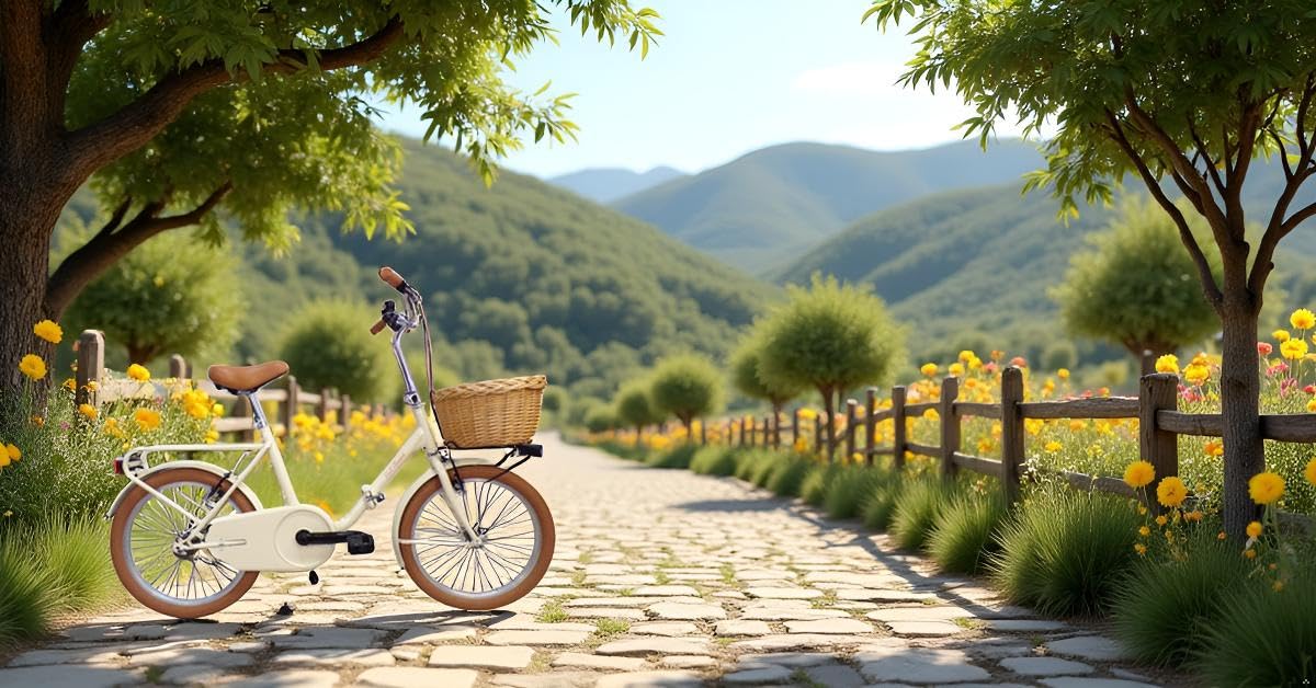 vélo pliant vélo de marche Graziella car-bike avec panier avant (BEIGE)