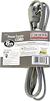 Vista 6 de Certified Appliance Accessories 15-0348 Cable de alimentación de cabeza de enchufe de ángulo recto con conexión a tierra de 15 amperios, 8 pies