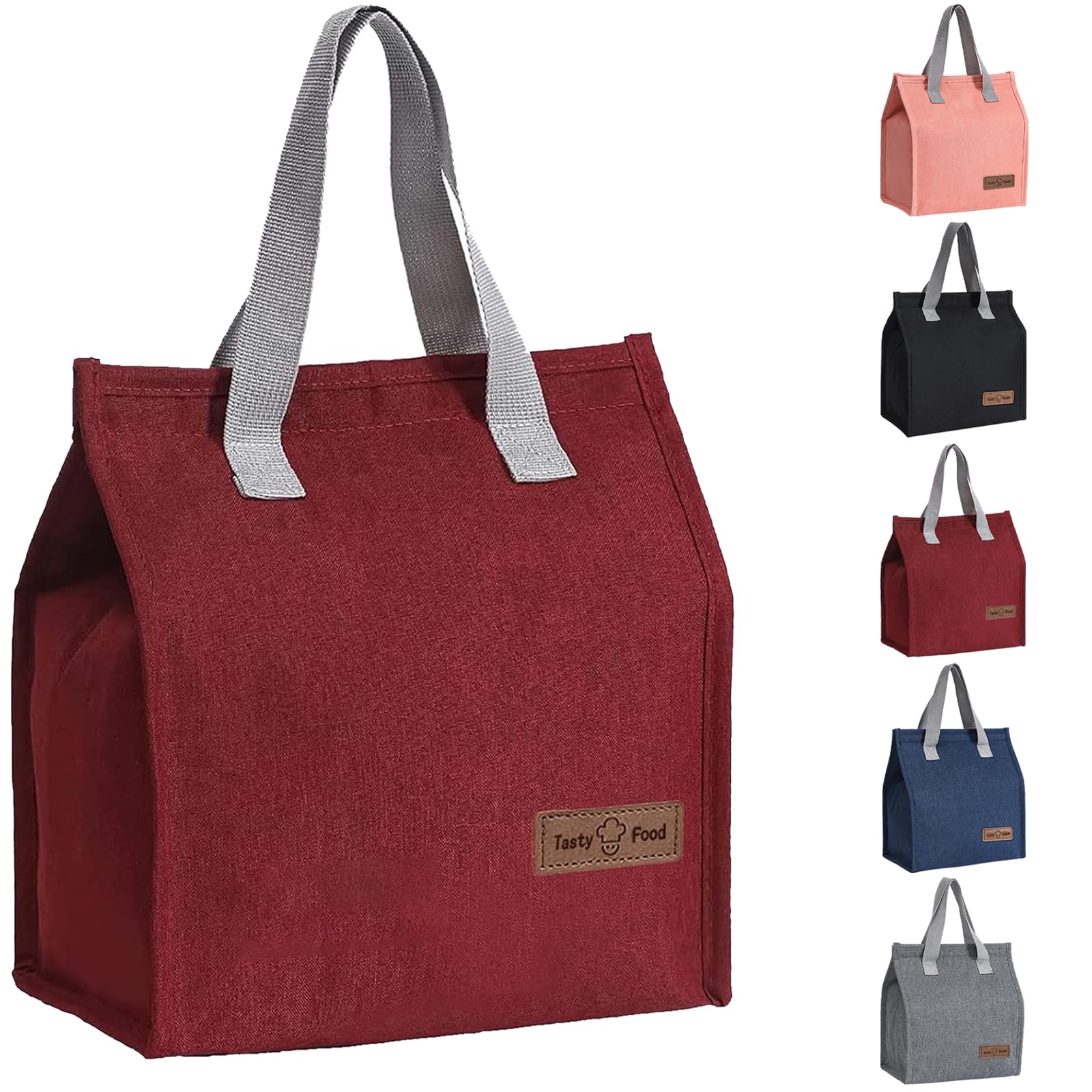 BALORAY Sac à Déjeuner Pour Homme Et Femme, Boîte à Déjeuner Isotherme Pour Adulte, Sac Fourre-tout Réutilisable Pour Le Travail, Le Pique-nique Ou