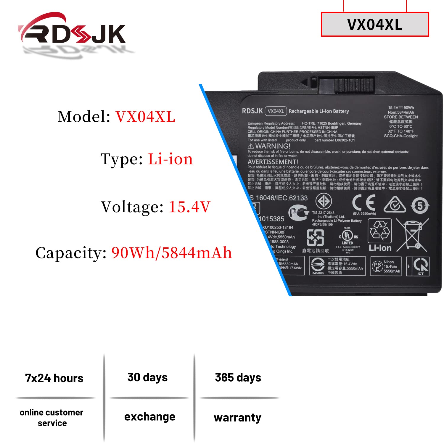 Amazon.com: VX04XL Laptop Battery for HP ZBook 15 G5 4ME79AA