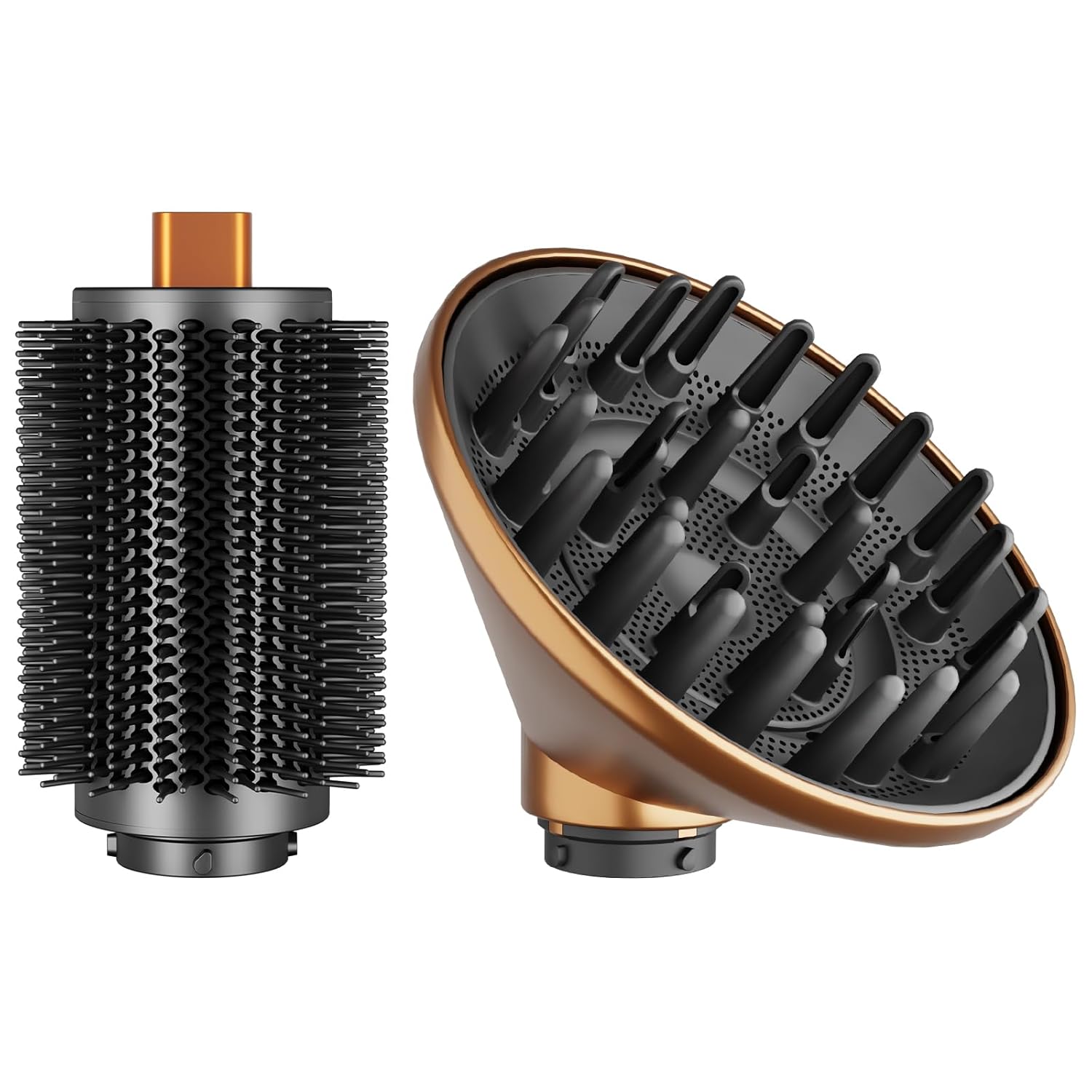 Upgraded Large Round Volumizing Brush Attachment and Large 6 Inch Diffuser Attachment for Dyson Airwrap HS01 HS05 HS08 Accessories