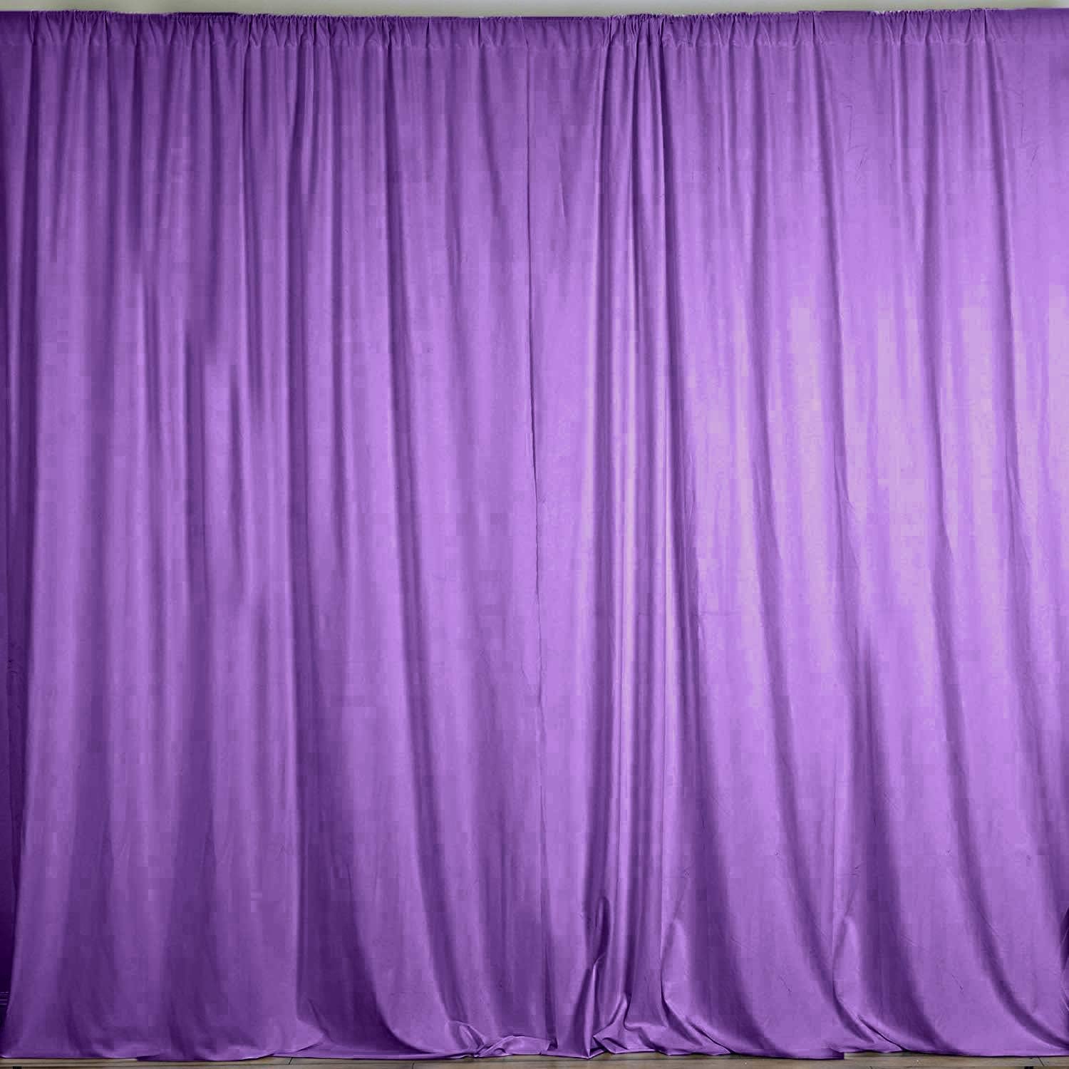 lovemyfabric 100% Polyester Window Curtain/Stage Backdrop Curtain/Photography Backdrop 58" Inch X 108" Inch (2, Lavender)